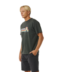 The Rip Curl Mens Surf Revival Mumma T-Shirt in Washed Black