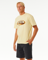 The Rip Curl Mens Surf Revival Mumma T-Shirt in Vintage Yellow