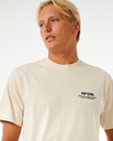 The Rip Curl Mens Heritage Ding Repairs T-Shirt in Vintage White