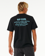 The Rip Curl Mens Heritage Ding Repairs T-Shirt in Black