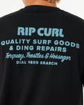 The Rip Curl Mens Heritage Ding Repairs T-Shirt in Black