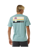The Rip Curl Mens Surf Revival Peaking T-Shirt in Dusty Blue