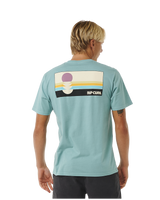 The Rip Curl Mens Surf Revival Peaking T-Shirt in Dusty Blue