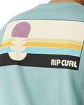 The Rip Curl Mens Surf Revival Peaking T-Shirt in Dusty Blue