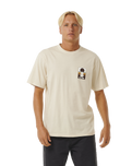 The Rip Curl Mens Surf Revival Peaking T-Shirt in Vintage White