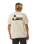 The Rip Curl Mens Surf Revival Peaking T-Shirt in Vintage White