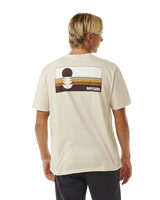 The Rip Curl Mens Surf Revival Peaking T-Shirt in Vintage White