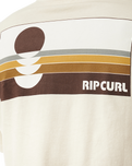 The Rip Curl Mens Surf Revival Peaking T-Shirt in Vintage White