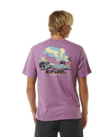 The Rip Curl Mens Mason Pipeliner T-Shirt in Dusty Purple