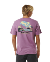 The Rip Curl Mens Mason Pipeliner T-Shirt in Dusty Purple