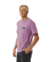 The Rip Curl Mens Mason Pipeliner T-Shirt in Dusty Purple