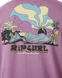 The Rip Curl Mens Mason Pipeliner T-Shirt in Dusty Purple