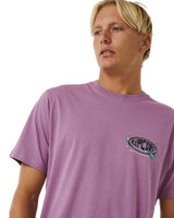 The Rip Curl Mens Mason Pipeliner T-Shirt in Dusty Purple