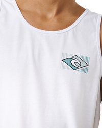 The Rip Curl Mens Traditions Vest in Optical White