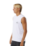 The Rip Curl Mens Stapler Vest in White