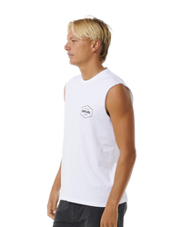 The Rip Curl Mens Stapler Vest in White