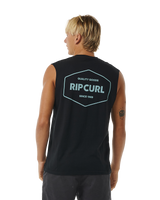 The Rip Curl Mens Stapler Muscle Vest in Black