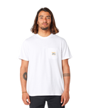 The Rip Curl Mens Surf Paradise Badge T-Shirt in White