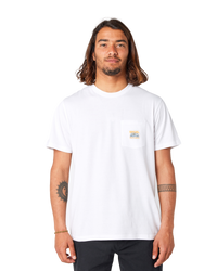 The Rip Curl Mens Surf Paradise Badge T-Shirt in White