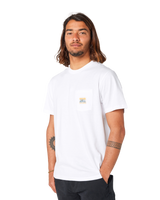 The Rip Curl Mens Surf Paradise Badge T-Shirt in White