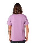 The Rip Curl Mens Surf Paradise Badge T-Shirt in Dusty Purple