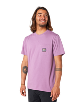 The Rip Curl Mens Surf Paradise Badge T-Shirt in Dusty Purple