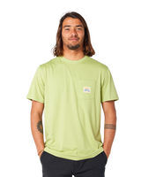 The Rip Curl Mens Surf Paradise Badge T-Shirt in Light Khaki