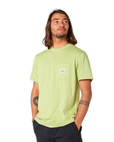 The Rip Curl Mens Surf Paradise Badge T-Shirt in Light Khaki