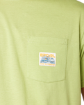 The Rip Curl Mens Surf Paradise Badge T-Shirt in Light Khaki