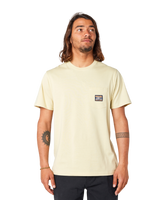 The Rip Curl Mens Surf Paradise Badge T-Shirt in Vintage Yellow