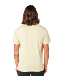 The Rip Curl Mens Surf Paradise Badge T-Shirt in Vintage Yellow