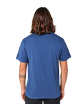 The Rip Curl Mens Surf Paradise Badge T-Shirt in Washed Navy