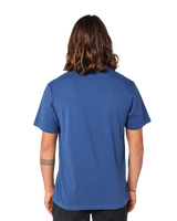 The Rip Curl Mens Surf Paradise Badge T-Shirt in Washed Navy