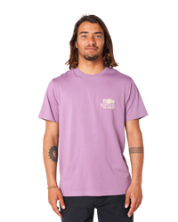 The Rip Curl Mens Surf Paradise F & B T-Shirt in Dusty Purple