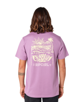 The Rip Curl Mens Surf Paradise F & B T-Shirt in Dusty Purple