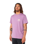 The Rip Curl Mens Surf Paradise F & B T-Shirt in Dusty Purple