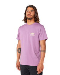 The Rip Curl Mens Surf Paradise F & B T-Shirt in Dusty Purple