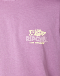 The Rip Curl Mens Surf Paradise F & B T-Shirt in Dusty Purple