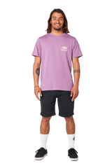 The Rip Curl Mens Surf Paradise F & B T-Shirt in Dusty Purple