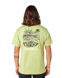 The Rip Curl Mens Surf Paradise F & B T-Shirt in Light Khaki