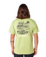 The Rip Curl Mens Surf Paradise F & B T-Shirt in Light Khaki