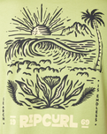 The Rip Curl Mens Surf Paradise F & B T-Shirt in Light Khaki