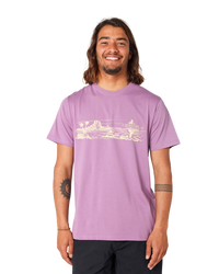 The Rip Curl Mens Paradise Land T-Shirt in Dusty Purple