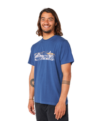 The Rip Curl Mens Paradise Land T-Shirt in Washed Navy