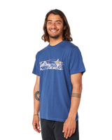 The Rip Curl Mens Paradise Land T-Shirt in Washed Navy