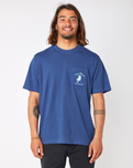 The Rip Curl Mens Shaper T-Shirt in Washed Navy