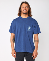 The Rip Curl Mens Shaper T-Shirt in Washed Navy