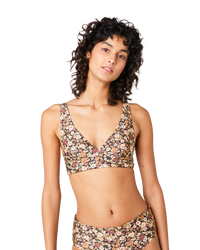 The Rip Curl Womens Sea Of Dreams Reversible Halter Bikini Top in Brown