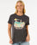 The Rip Curl Womens Gliding Standard T-Shirt in Washed Black