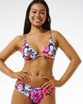 The Rip Curl Womens Hibiscus Heat D-DD Cup Balconette Bikini Top in Multi